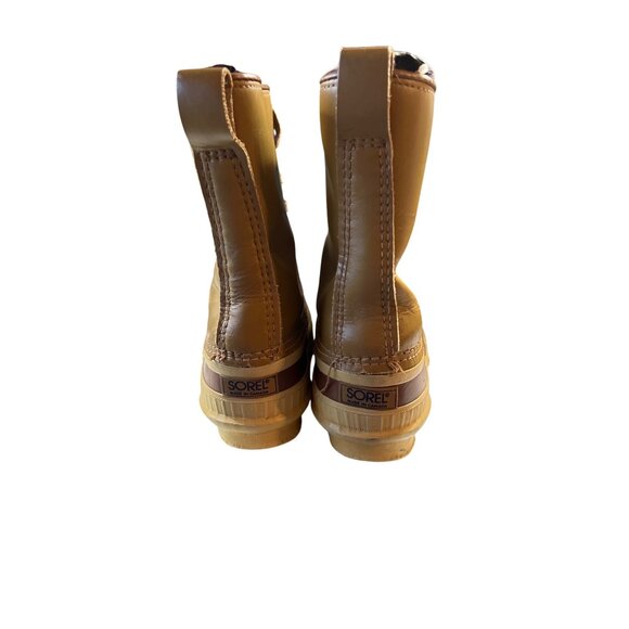 Sorel Women's Winter Boots Size 10 Brown Leather Rubber Waterproof Made In Canad - Picture 4 of 7